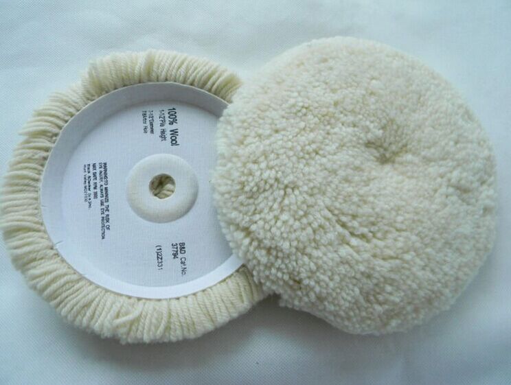 7 Inch Double-Sided Wool Buffing Pad – 100% Natural Wool, 5/8-11 Thread, Polishing Pad For Car Detailing